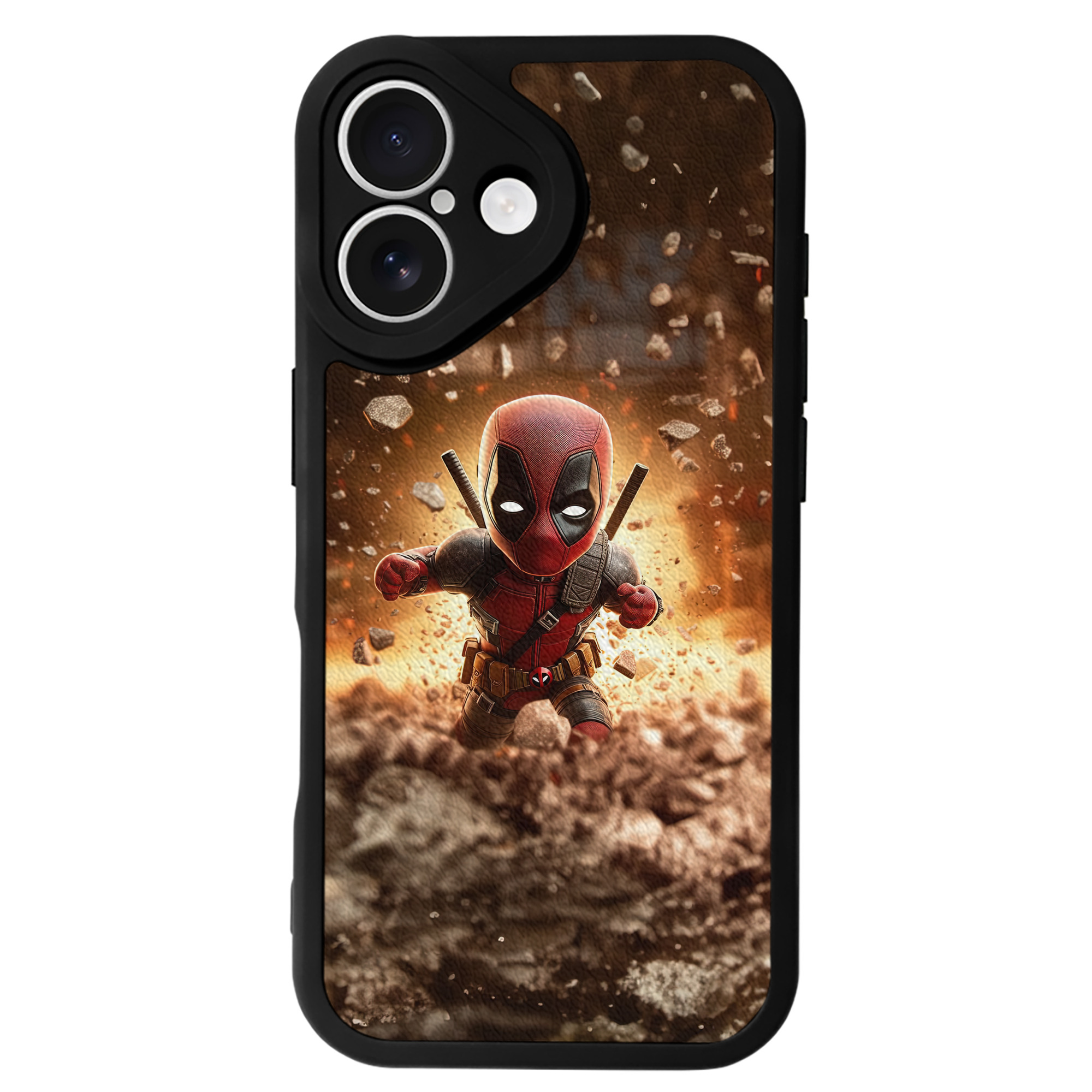 （画像用） Deadpool デッドプール 【iPhone 16シリーズ対応】シリコンスマホケース（レザー調） 材質：シリコン
